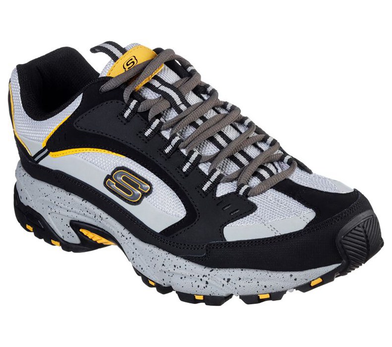 Skechers Herr Svarta/Grå Sneakers - Stamina - Cutback - Sverige (AEMIQ-8054)